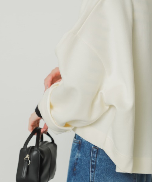 SENSE OF PLACE by URBAN RESEARCH（センスオブプレイスバイアーバンリサーチ）の「Vネッククロップドトップ（Tシャツ/カットソー・レディース・ブラック/パープル/アイボリー・ONE）」の5枚目の写真