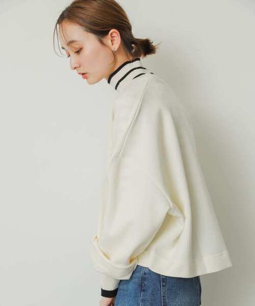 SENSE OF PLACE by URBAN RESEARCH（センスオブプレイスバイアーバンリサーチ）の「Vネッククロップドトップ（Tシャツ/カットソー・レディース・ブラック/パープル/アイボリー・ONE）」の8枚目の写真