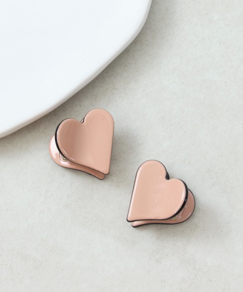 Three Four Time（ｽﾘｰﾌｫｰﾀｲﾑ）の「ハートセットミニバンス（バレッタ/ヘアクリップ・レディース・アイボリー/ブラック/ベージュ/ピンク・FREE）」の11枚目の写真