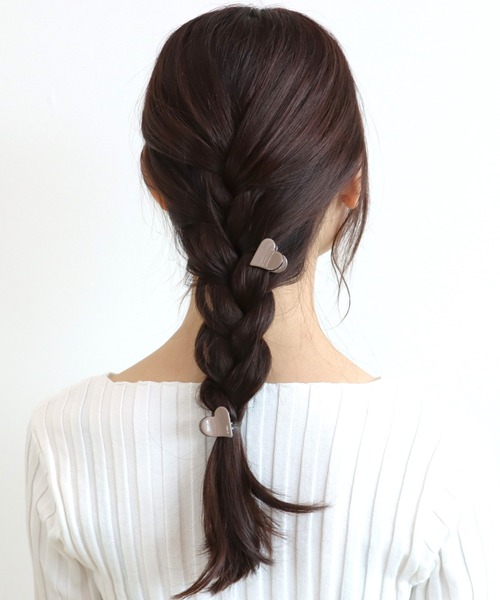 Three Four Time（ｽﾘｰﾌｫｰﾀｲﾑ）の「ハートセットミニバンス（バレッタ/ヘアクリップ・レディース・アイボリー/ブラック/ベージュ/ピンク・FREE）」の15枚目の写真