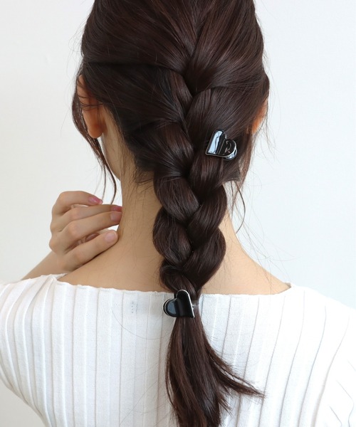 Three Four Time（ｽﾘｰﾌｫｰﾀｲﾑ）の「ハートセットミニバンス（バレッタ/ヘアクリップ・レディース・アイボリー/ブラック/ベージュ/ピンク・FREE）」の16枚目の写真