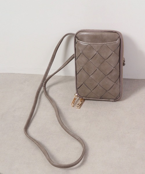 FUNALIVE（ファンアライブ）の「Pisoraro メッシュ エコバッグ付き スマホポシェット（ショルダーバッグ・レディース・グリーン/ベージュ/シャンパン/ブラック/グレー系・FREE）」の3枚目の写真