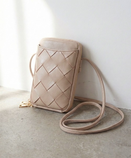 FUNALIVE（ファンアライブ）の「Pisoraro メッシュ エコバッグ付き スマホポシェット（ショルダーバッグ・レディース・グリーン/ベージュ/シャンパン/ブラック/グレー系・FREE）」の4枚目の写真