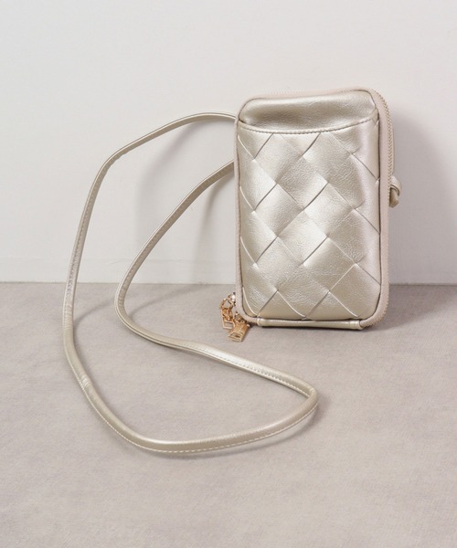 FUNALIVE（ファンアライブ）の「Pisoraro メッシュ エコバッグ付き スマホポシェット（ショルダーバッグ・レディース・グリーン/ベージュ/シャンパン/ブラック/グレー系・FREE）」の5枚目の写真