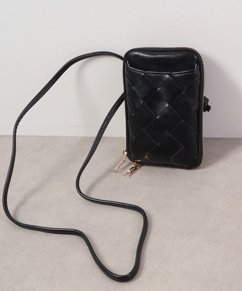 FUNALIVE（ファンアライブ）の「Pisoraro メッシュ エコバッグ付き スマホポシェット（ショルダーバッグ・レディース・グリーン/ベージュ/シャンパン/ブラック/グレー系・FREE）」の2枚目の写真