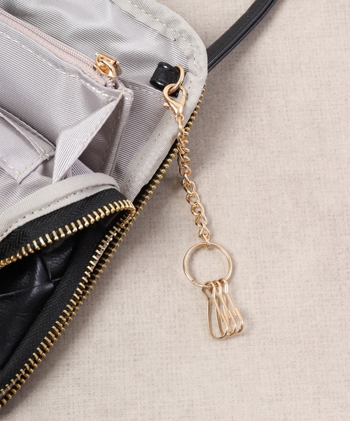 FUNALIVE（ファンアライブ）の「Pisoraro メッシュ エコバッグ付き スマホポシェット（ショルダーバッグ・レディース・グリーン/ベージュ/シャンパン/ブラック/グレー系・FREE）」の10枚目の写真