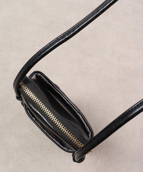 FUNALIVE（ファンアライブ）の「Pisoraro メッシュ エコバッグ付き スマホポシェット（ショルダーバッグ・レディース・グリーン/ベージュ/シャンパン/ブラック/グレー系・FREE）」の8枚目の写真