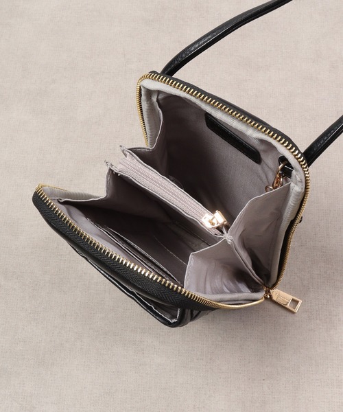 FUNALIVE（ファンアライブ）の「Pisoraro メッシュ エコバッグ付き スマホポシェット（ショルダーバッグ・レディース・グリーン/ベージュ/シャンパン/ブラック/グレー系・FREE）」の11枚目の写真