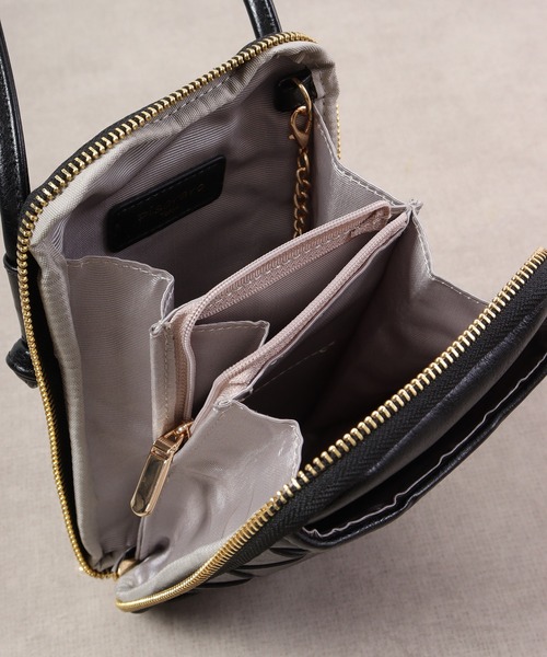 FUNALIVE（ファンアライブ）の「Pisoraro メッシュ エコバッグ付き スマホポシェット（ショルダーバッグ・レディース・グリーン/ベージュ/シャンパン/ブラック/グレー系・FREE）」の13枚目の写真