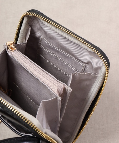 FUNALIVE（ファンアライブ）の「Pisoraro メッシュ エコバッグ付き スマホポシェット（ショルダーバッグ・レディース・グリーン/ベージュ/シャンパン/ブラック/グレー系・FREE）」の12枚目の写真