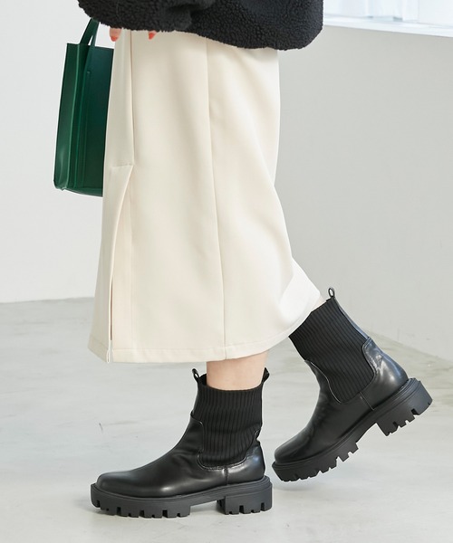 Chaco closet（チャコ クローゼット）の「タンクソールソックスブーツ（ブーツ・レディース・オリーブ/ブラック/ブラウン・M/L/S）」の9枚目の写真