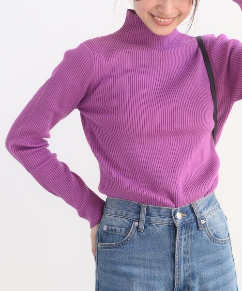 rps（アールピーエス）の「ハイネックリブニットプルオーバー（ニット/セーター・レディース・ベージュ系その他/ダークグリーン/アイボリー/グレイッシュブルー/ピンク/ブラック/杢グレー/ブラック系その他2/ホワイト系その他4・M/L）」の9枚目の写真