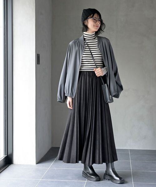 rps（アールピーエス）の「ハイネックリブニットプルオーバー（ニット/セーター・レディース・ベージュ系その他/ダークグリーン/アイボリー/グレイッシュブルー/ピンク/ブラック/杢グレー/ブラック系その他2/ホワイト系その他4・M/L）」の19枚目の写真