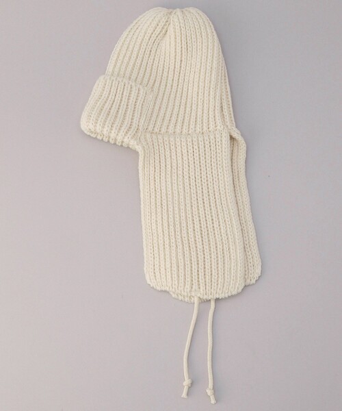 FREAK'S STORE（フリークスストア）の「HIGHLAND 2000/ハイランド2000 Flight cap/フライトキャップ/ニットキャップ（ニットキャップ/ビーニー・レディース・ホワイト/チャコールグレー/ブラック・ONE SIZE）」の4枚目の写真