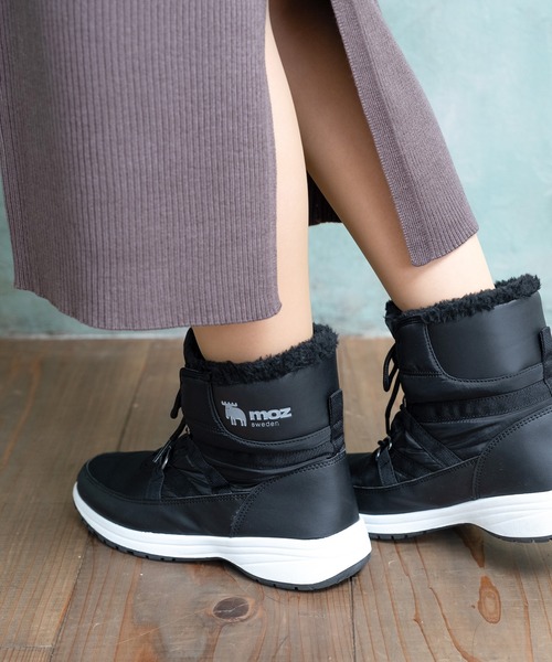 moz（モズ）の「moz(モズ) 裏ボア防水・防滑レースアップブーツ