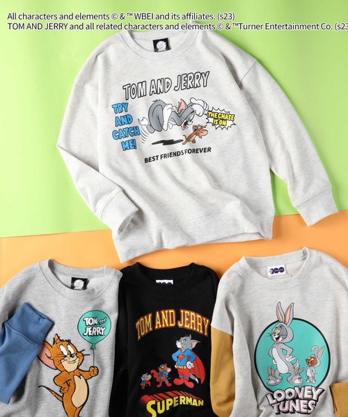Right-on（ライトオン）の「【トムとジェリー】プリントスウェット（スウェット・キッズ・イエロー/オフホワイト/ブラック/ブルー・130/120/140/110/150）」の2枚目の写真