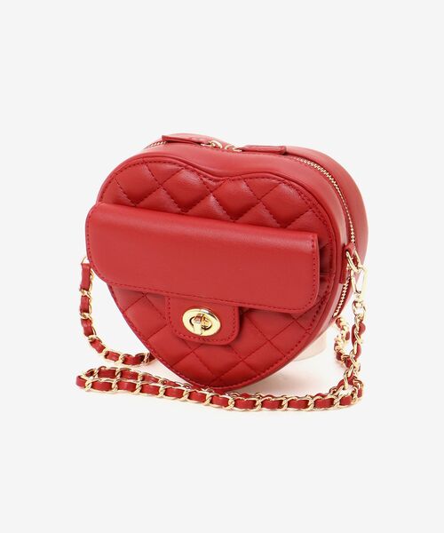 MAJESTIC LEGON(マジェスティックレゴン)の「ハートキルティングバッグ(ショルダーバッグ・レディース・ブラック/シルバー/レッド・FREE)」の15枚目の写真