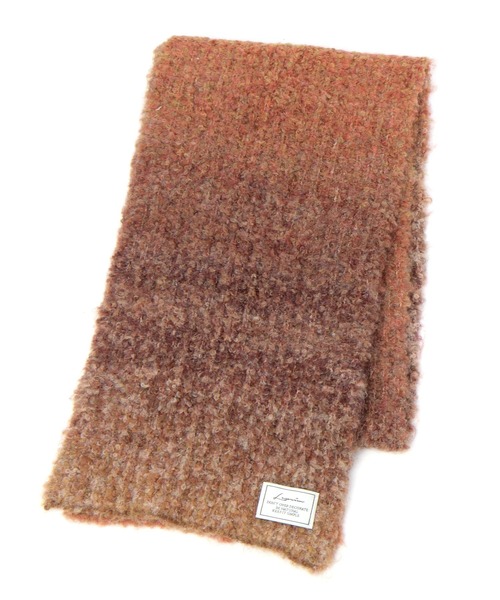 LEPSIM（レプシィム）の「ブークレーニットリブストール　980321（ストール/ショール・レディース・オレンジ/ブルー・ONE SIZE）」の3枚目の写真