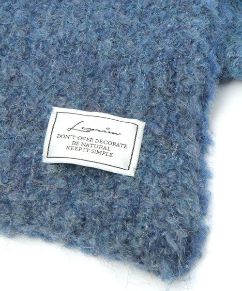 LEPSIM（レプシィム）の「ブークレーニットリブストール　980321（ストール/ショール・レディース・オレンジ/ブルー・ONE SIZE）」の5枚目の写真