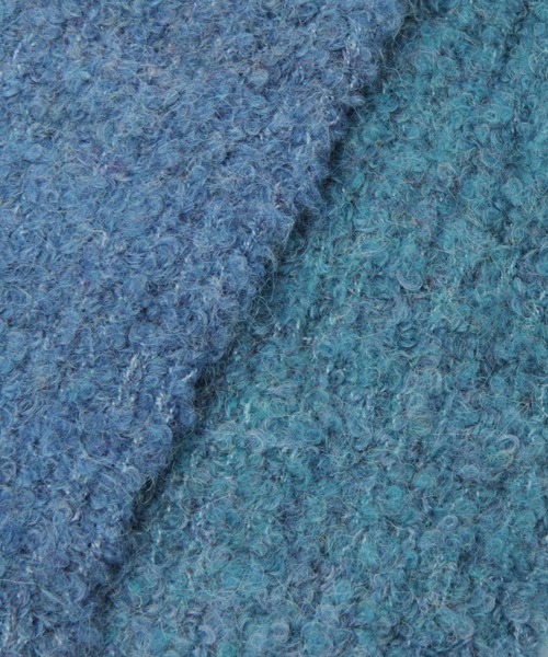 LEPSIM（レプシィム）の「ブークレーニットリブストール　980321（ストール/ショール・レディース・オレンジ/ブルー・ONE SIZE）」の7枚目の写真