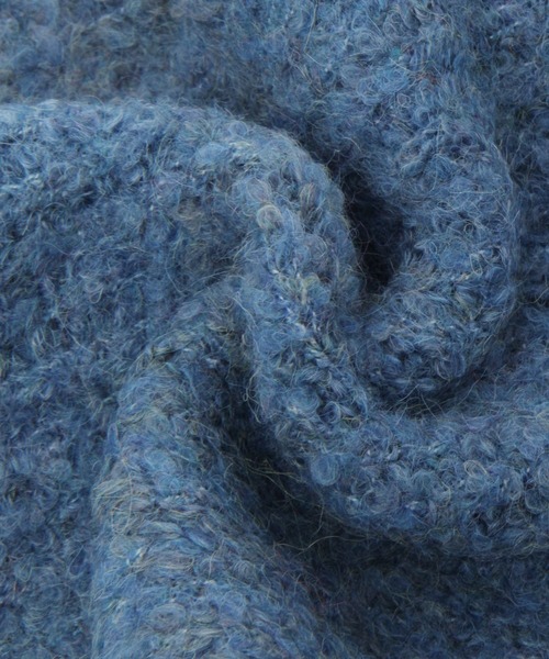 LEPSIM（レプシィム）の「ブークレーニットリブストール　980321（ストール/ショール・レディース・オレンジ/ブルー・ONE SIZE）」の8枚目の写真