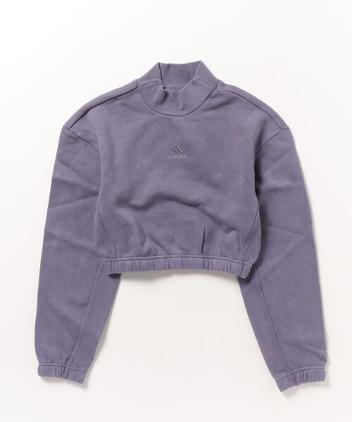 adidas(アディダス)の「アディダス adidas ALL SZN フリース ウォッシュ加工 スウェット(スウェット・レディース・パープル/ブラック・S/XL/M/L)」の1枚目の写真