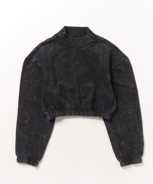 adidas(アディダス)の「アディダス adidas ALL SZN フリース ウォッシュ加工 スウェット(スウェット・レディース・パープル/ブラック・S/XL/M/L)」の2枚目の写真