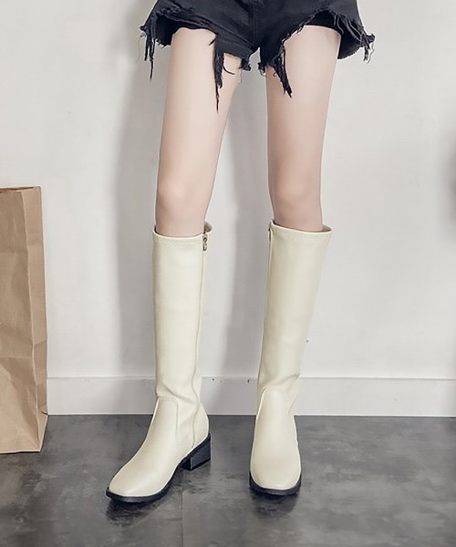Miniministore(ミニミニストア)の「ニーハイブーツ レディース ロング丈(ブーツ・レディース・ブラウン/アイボリー/ブラック・25.0cm/23.5cm/22.5cm/24.0cm/24.5cm/23.0cm)」の2枚目の写真