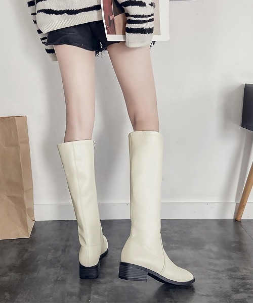 Miniministore(ミニミニストア)の「ニーハイブーツ レディース ロング丈(ブーツ・レディース・ブラウン/アイボリー/ブラック・25.0cm/23.5cm/22.5cm/24.0cm/24.5cm/23.0cm)」の9枚目の写真