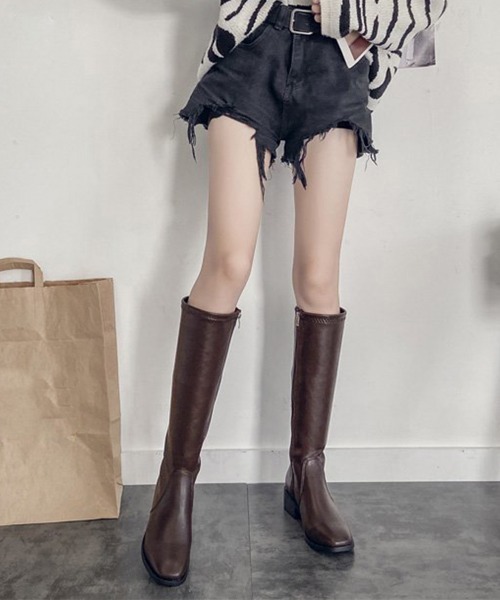Miniministore(ミニミニストア)の「ニーハイブーツ レディース ロング丈(ブーツ・レディース・ブラウン/アイボリー/ブラック・25.0cm/23.5cm/22.5cm/24.0cm/24.5cm/23.0cm)」の15枚目の写真