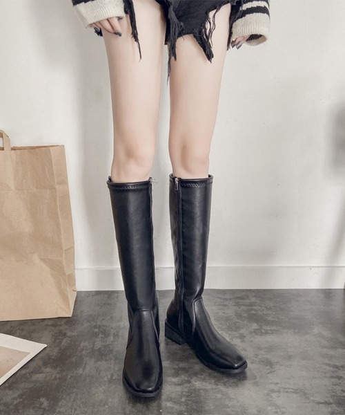 Miniministore(ミニミニストア)の「ニーハイブーツ レディース ロング丈(ブーツ・レディース・ブラウン/アイボリー/ブラック・25.0cm/23.5cm/22.5cm/24.0cm/24.5cm/23.0cm)」の5枚目の写真