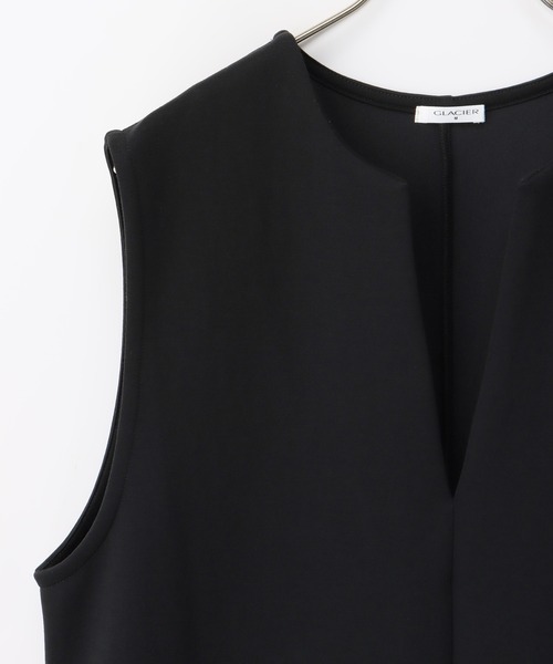 Honeys（ハニーズ）の「キーネックジャンパースカート（ジャンパースカート・レディース・ブラック/グレイッシュベージュ/カーキ・M/S/3L/LL/L）」の11枚目の写真