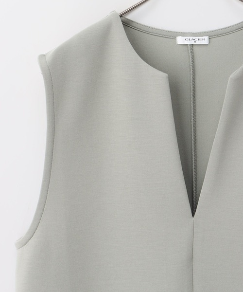 Honeys（ハニーズ）の「キーネックジャンパースカート（ジャンパースカート・レディース・ブラック/グレイッシュベージュ/カーキ・M/S/3L/LL/L）」の13枚目の写真