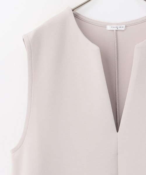 Honeys（ハニーズ）の「キーネックジャンパースカート（ジャンパースカート・レディース・ブラック/グレイッシュベージュ/カーキ・M/S/3L/LL/L）」の15枚目の写真