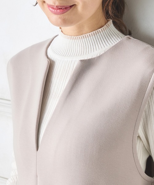 Honeys（ハニーズ）の「キーネックジャンパースカート（ジャンパースカート・レディース・ブラック/グレイッシュベージュ/カーキ・M/S/3L/LL/L）」の18枚目の写真