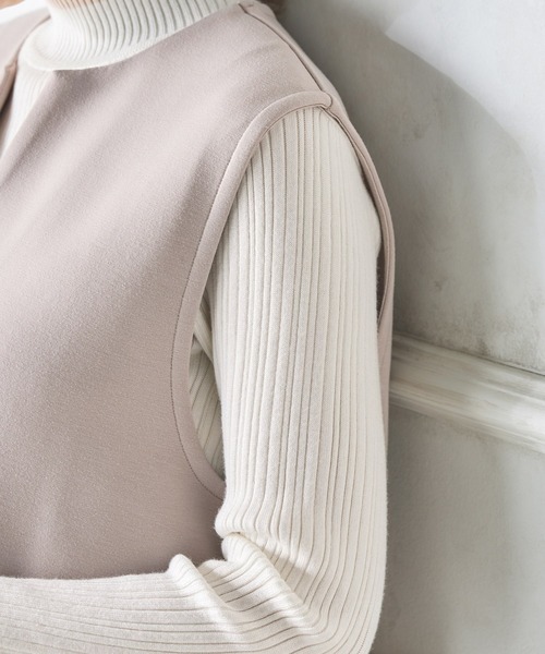 Honeys（ハニーズ）の「キーネックジャンパースカート（ジャンパースカート・レディース・ブラック/グレイッシュベージュ/カーキ・M/S/3L/LL/L）」の19枚目の写真