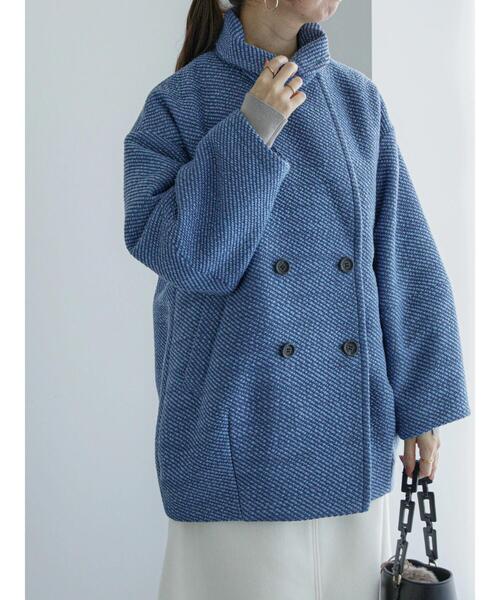 Te chichi（テチチ）の「ロービングカルゼミドルコート（その他アウター・レディース・ネイビー/ブルー/ブラウン・F）」の4枚目の写真