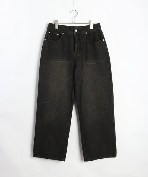 WESTSEA(ウエストシー)の「12oz.デニム オーバーダイバギーパンツ(デニムパンツ・メンズ・ブラック×ベージュ/ブルー系その他/ブルー系その他2/ブラック×ピンク・XL/M/L)」の3枚目の写真