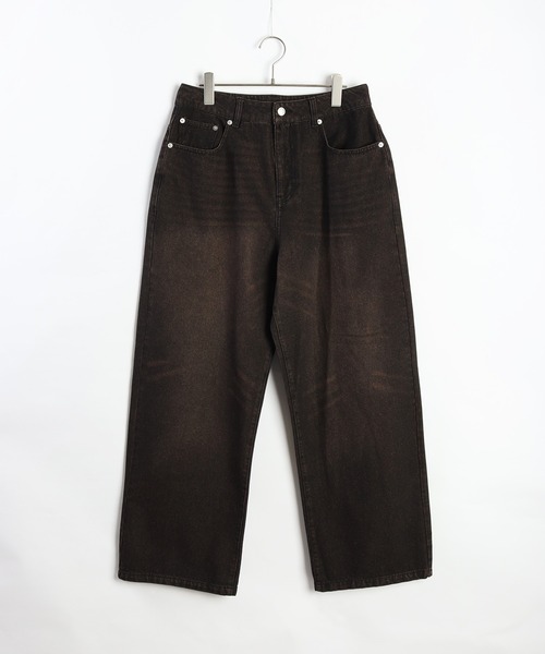 WESTSEA(ウエストシー)の「12oz.デニム オーバーダイバギーパンツ(デニムパンツ・メンズ・ブラック×ベージュ/ブルー系その他/ブルー系その他2/ブラック×ピンク・XL/M/L)」の2枚目の写真