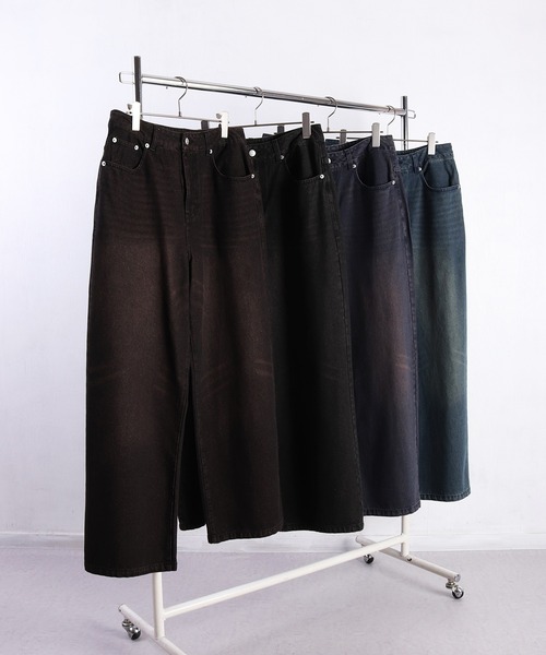 WESTSEA(ウエストシー)の「12oz.デニム オーバーダイバギーパンツ(デニムパンツ・メンズ・ブラック×ベージュ/ブルー系その他/ブルー系その他2/ブラック×ピンク・XL/M/L)」の10枚目の写真