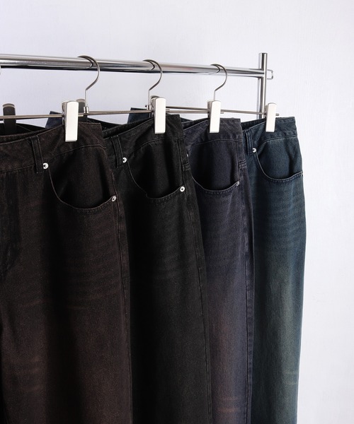 WESTSEA(ウエストシー)の「12oz.デニム オーバーダイバギーパンツ(デニムパンツ・メンズ・ブラック×ベージュ/ブルー系その他/ブルー系その他2/ブラック×ピンク・XL/M/L)」の11枚目の写真