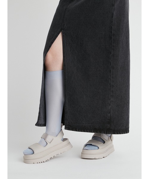 emmi（エミ）の「【emmi atelier】シアーハイソックス（ソックス/靴下・レディース・パープル/ライトブルー/グレー・FREE）」の8枚目の写真