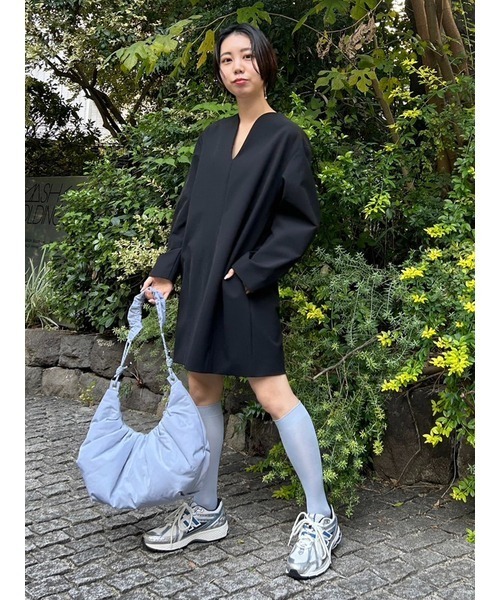 emmi（エミ）の「【emmi atelier】シアーハイソックス（ソックス/靴下・レディース・パープル/ライトブルー/グレー・FREE）」の16枚目の写真