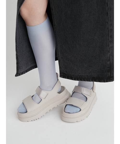 emmi（エミ）の「【emmi atelier】シアーハイソックス（ソックス/靴下・レディース・パープル/ライトブルー/グレー・FREE）」の7枚目の写真