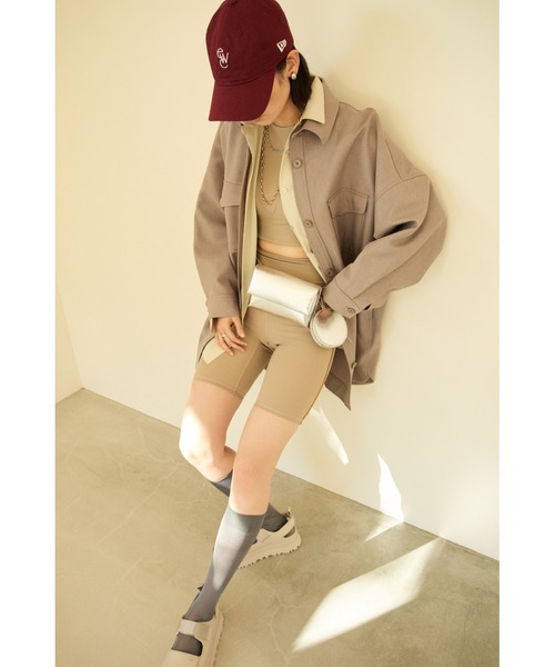 emmi（エミ）の「【emmi atelier】シアーハイソックス（ソックス/靴下・レディース・パープル/ライトブルー/グレー・FREE）」の6枚目の写真