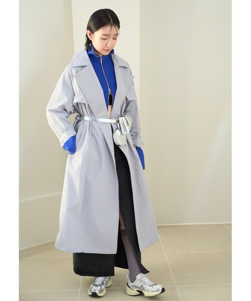 emmi（エミ）の「【emmi atelier】シアーハイソックス（ソックス/靴下・レディース・パープル/ライトブルー/グレー・FREE）」の15枚目の写真