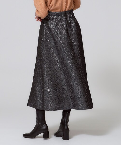 GALLEST（ギャレスト）の「メタリックジャカードスカート（スカート・レディース・モスグリーン/ブラック・38/36）」の6枚目の写真