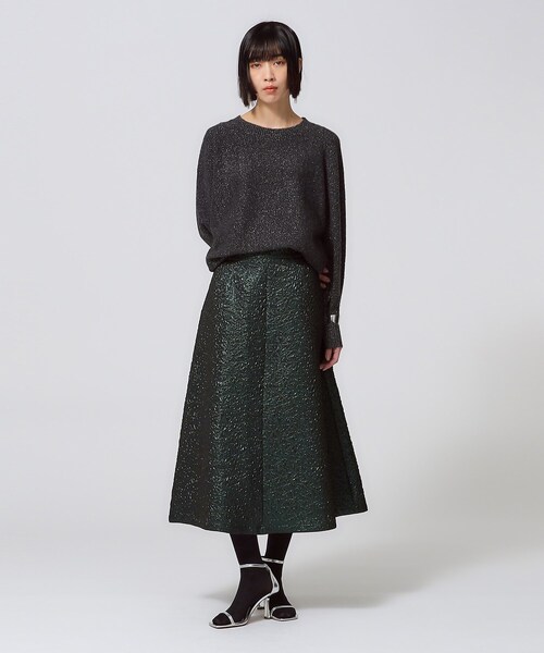 GALLEST（ギャレスト）の「メタリックジャカードスカート（スカート・レディース・モスグリーン/ブラック・38/36）」の7枚目の写真