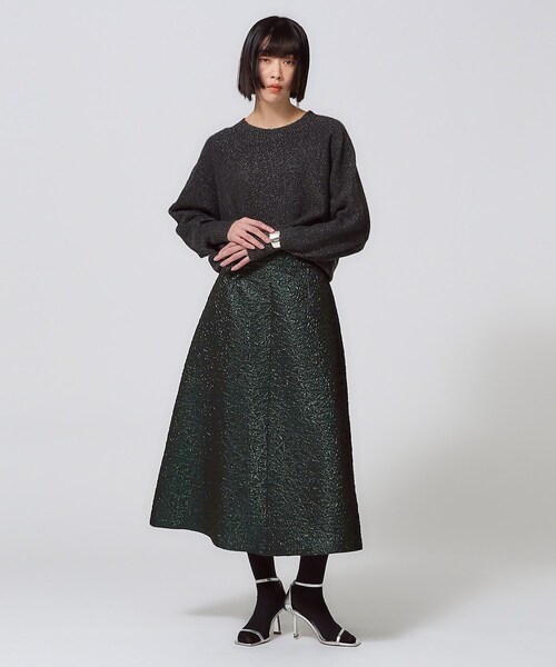 GALLEST（ギャレスト）の「メタリックジャカードスカート（スカート・レディース・モスグリーン/ブラック・38/36）」の8枚目の写真