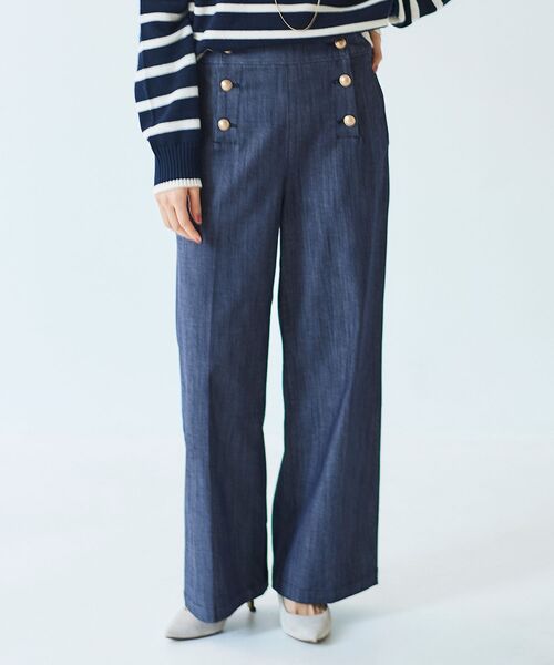 le.coeur blanc(ルクールブラン)の「マリンワイドパンツ(その他パンツ・レディース・オフホワイト/ブルー/ベージュ/ネイビー・36/38/40)」の4枚目の写真